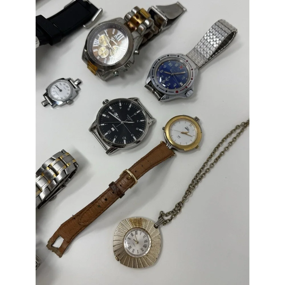 15 Watch Lot Invicta Casio Timex Vostok Tommy Bahama Parts Repair Untested